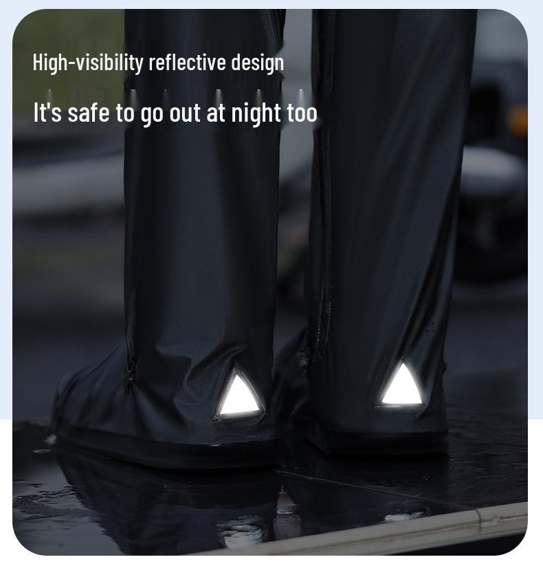 Waterproof Over-the-Knee Cycling Overshoes: Durable, Thick, Anti-Storm Rain Boots
