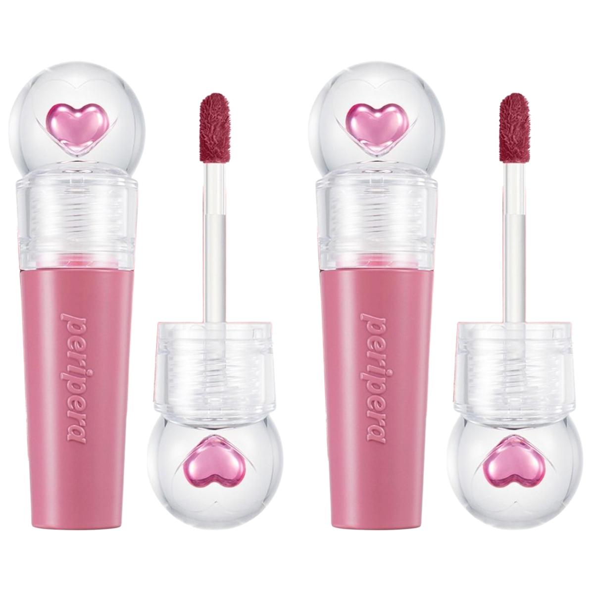 Peripera Ink The Gelable Tint [Pink Ha Guma Collection] #011 Pink-Lulala, 3.7g (2EA) - Refreshing Bright Pink Lip Stain Set