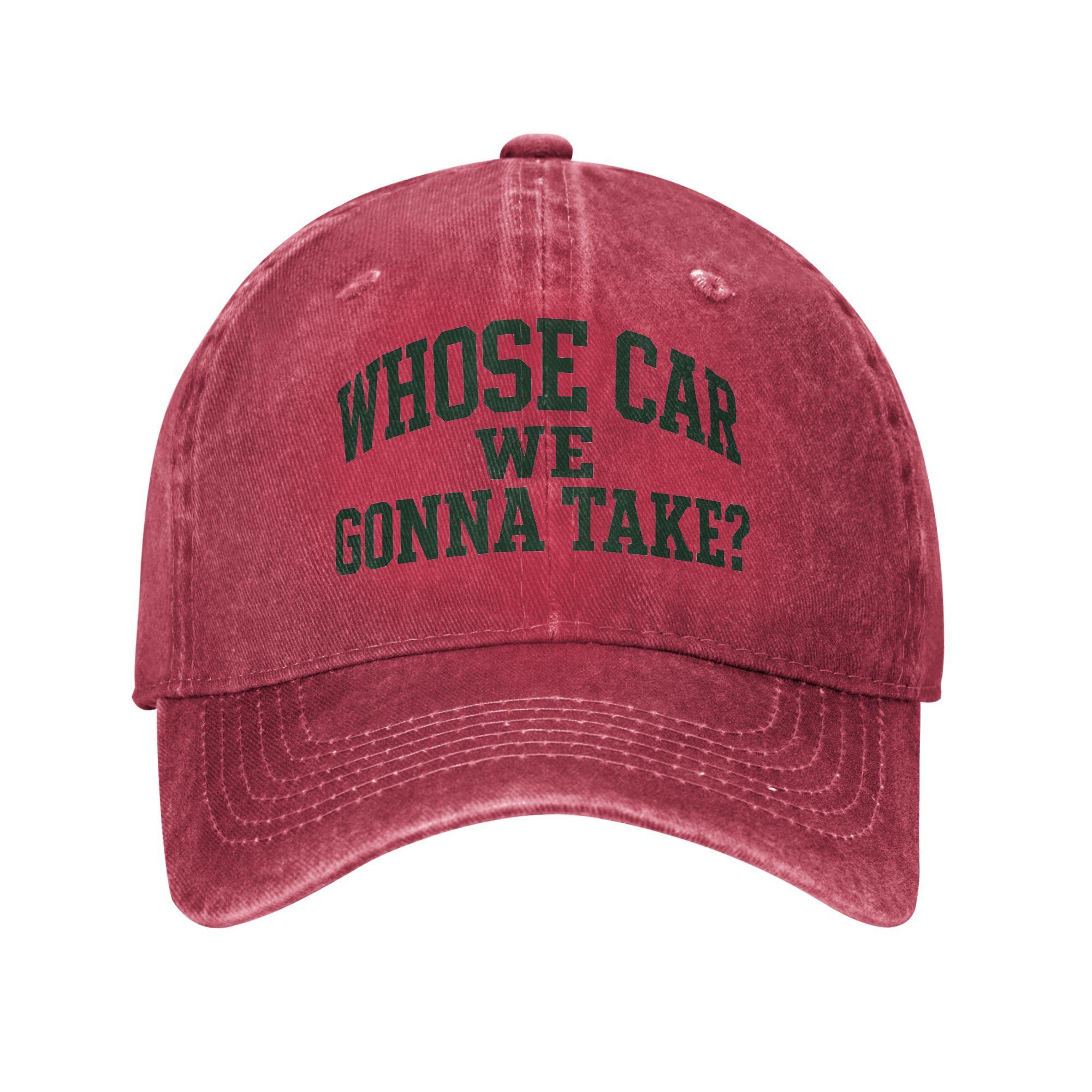 

Whose Car We Gonna Take Meme Sun Baseball Cap Stylish Unisex Unisex Washed Trucker Hat Breathable Baseball Caps Gift Idea One Size