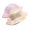 Spring Polyester Print Bucket Hat Fisherman Hat Outdoor Travel Sun Cap for Girl and Women 178