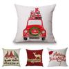 Festliche Weihnachten Xmas Leinen Kissenbezug mit elegantem einseitigem Druckdesign