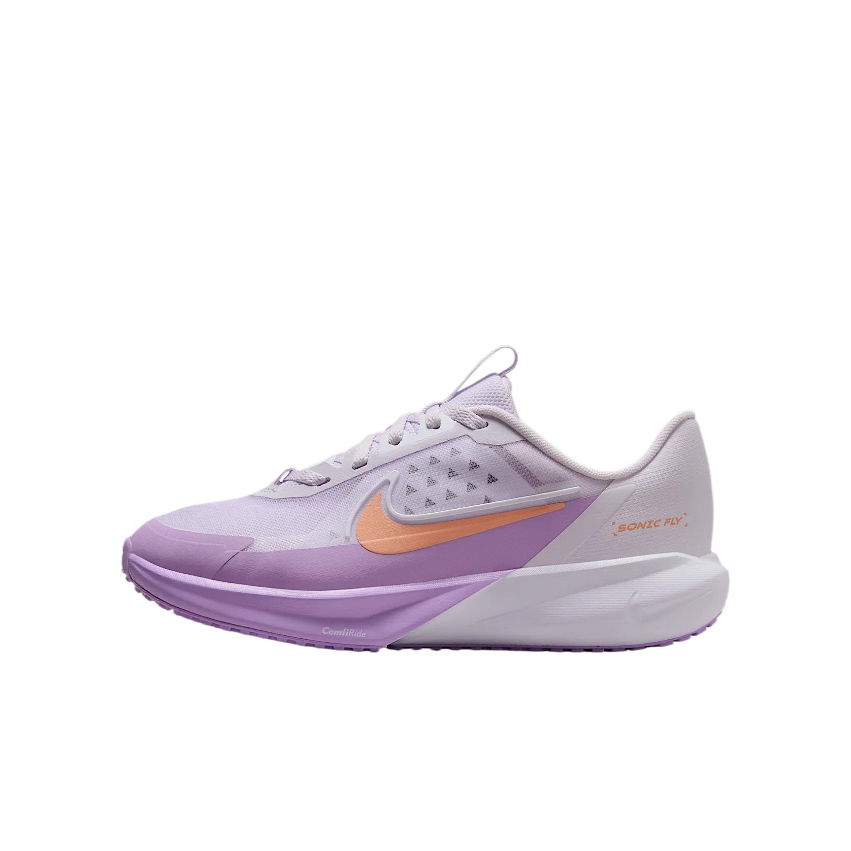 

New Nike SONIC FLY Shock Absorbers Low Top Kids Running Shoes White Purple Teenagers FZ0017-500 40