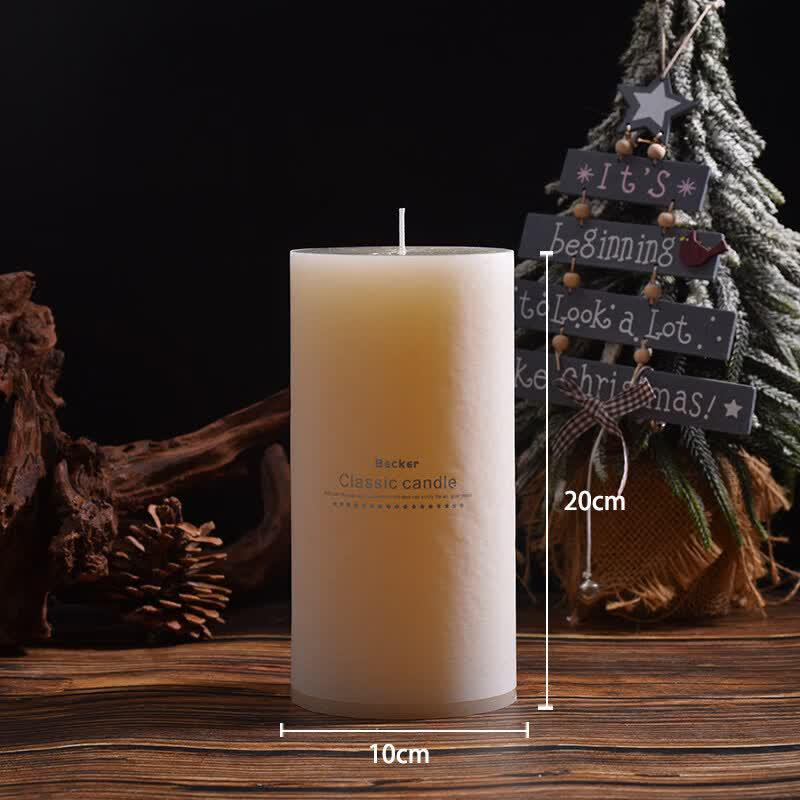 LIEI Ivory White Decorative Pillar Candle