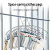 Multi-Functional Stainless Steel Sock Holder & Windproof Clothes Drying Rack with Curved Clips