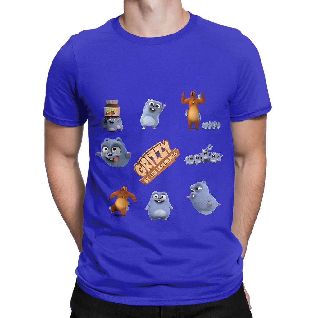Happy Lemmings Tabodi And Grizzy Funny Graphic 100 Cotton Tshirt Grizzy And The Lemmings Tees Tops For Unisex