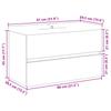 2 Piece Bathroom Furniture Set Concrete Grey Particleboard
