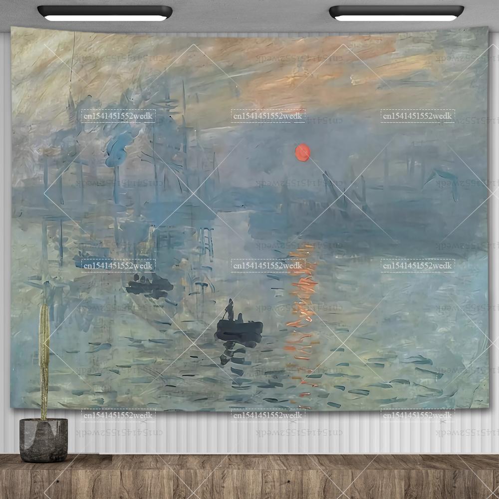 Claude Monet Lilia Wodna Obraz Olejny Gobelin Wiszący na Ścianie Estetyczny Wystrój Pokoju Dzieło Sztuki Gobelin Krajobrazowy Dekoracja Sypialni