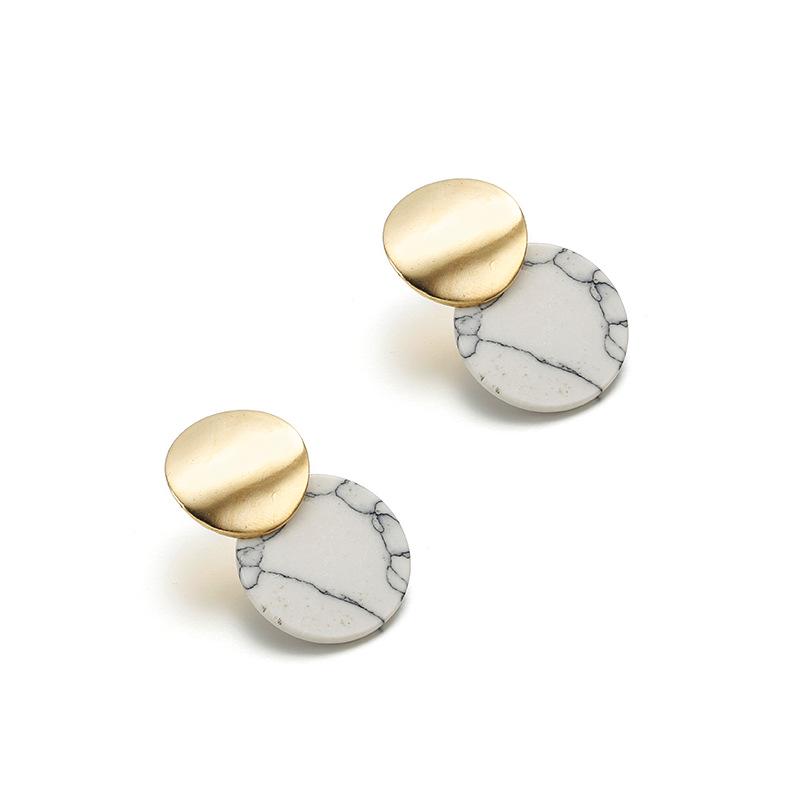 New Korean Heart Statement Drop Earrings  for Women Fashion Vintage Geometric Acrylic Dangle Hanging Earring Jewelry ear stu