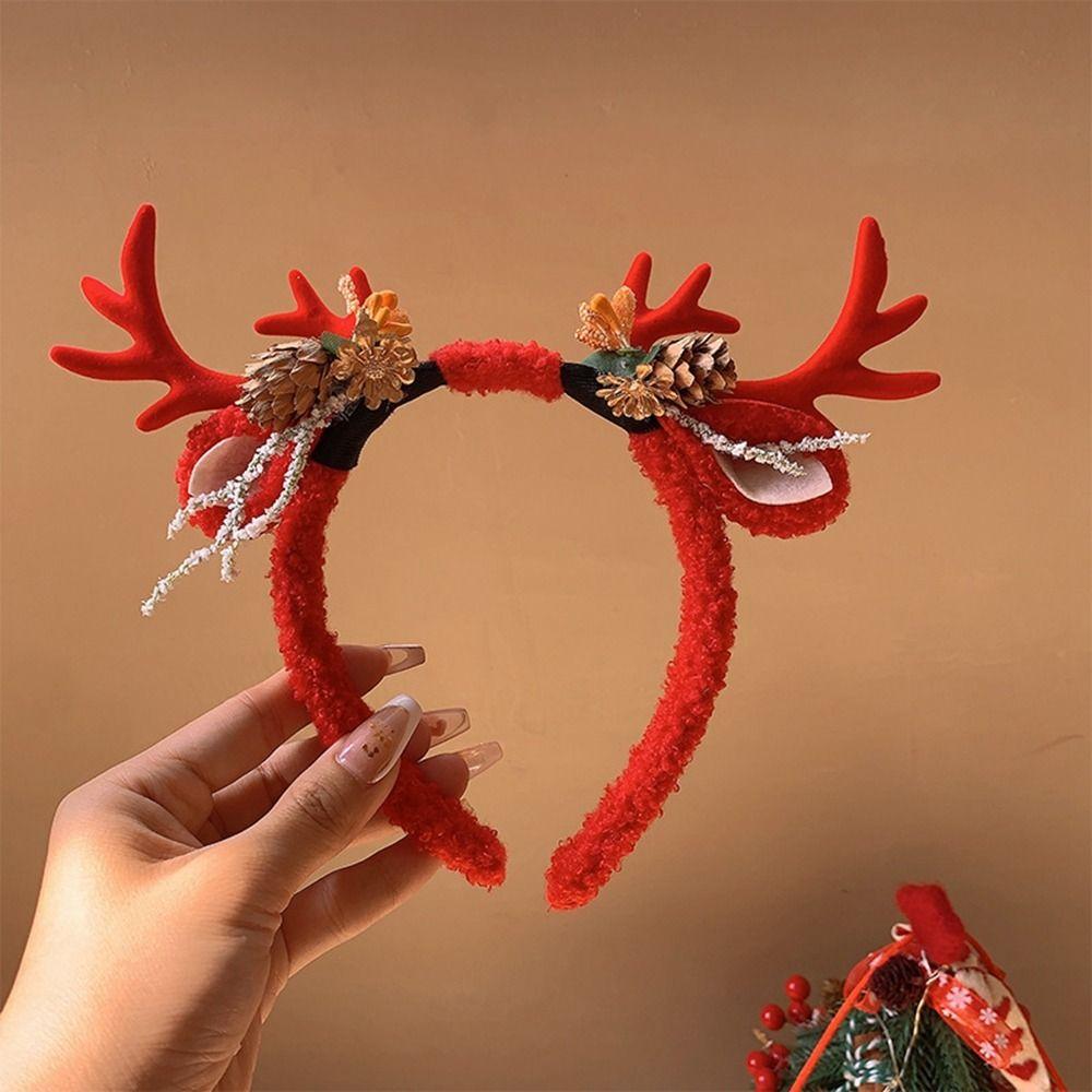 Elg Hårbøyle Julepannebånd Julepynt Hjorthorn Hårbånd Gevir pannebånd Kid