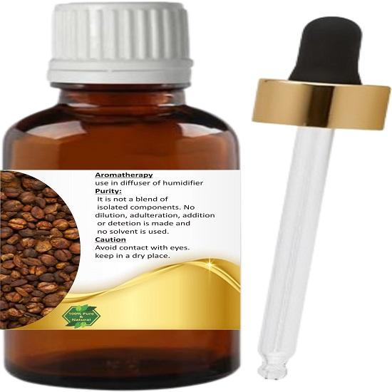 Levenmooi Malkangni (Jyotishmati) (Celastrus paniculatus Willd.) Pure & Natural etherische olie van therapeutische kwaliteit in een glazen pot.