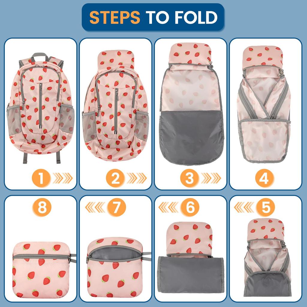 Foldable Backpack [ZOMAKE] 25L, Packable, Ultralight, Waterproof, Outdoor, Travel, Men's & Women's