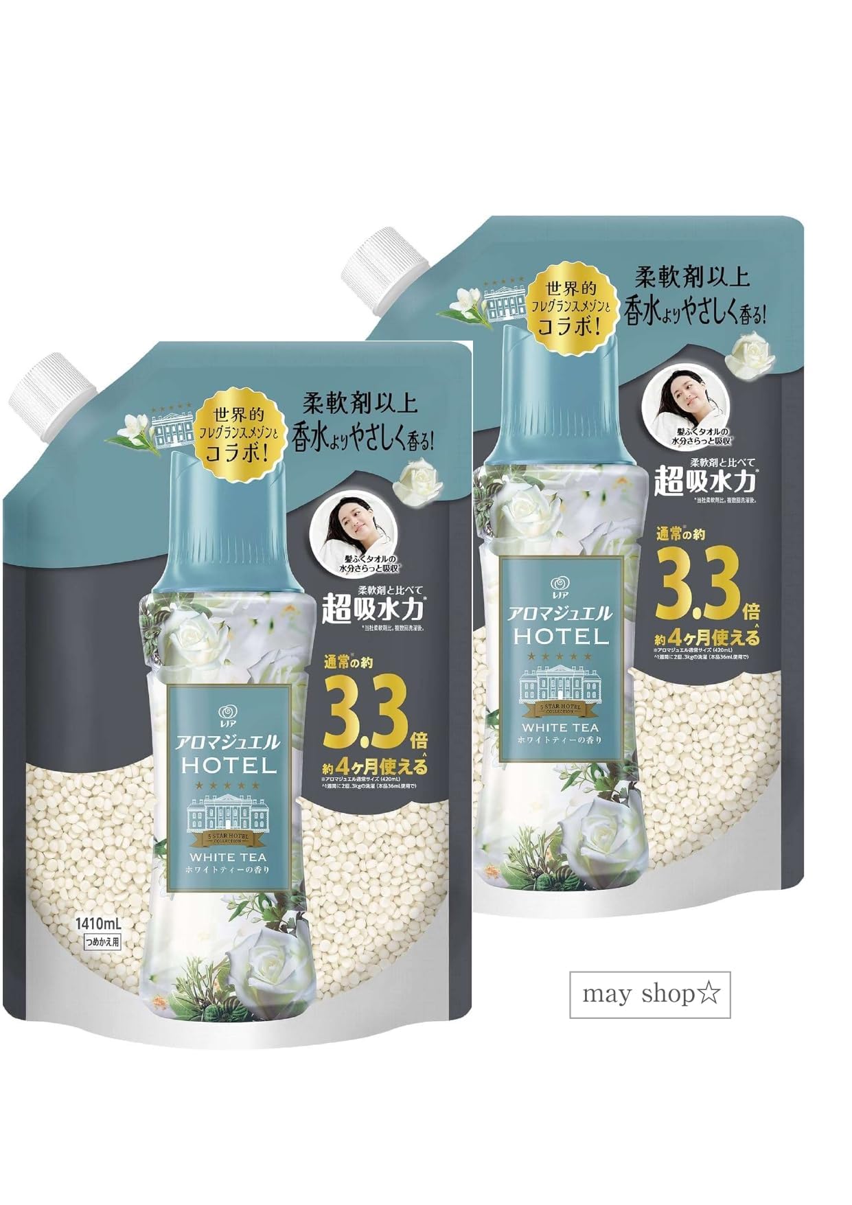 

от Lenor Happiness Aroma Jewel Ароматизированные бусины Белый чай Сменный набор из 2 шт. [Доставка Amazon] 3.3x