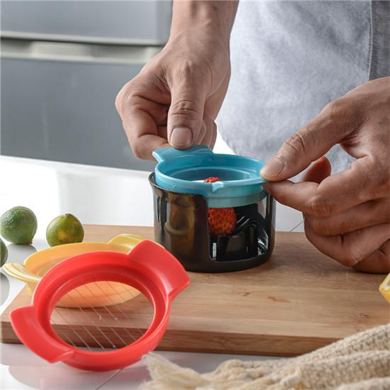 1PC Multifunctional Fruit Vegetable Egg Cutter Kitchen Accessories Slicing Cooking Gadgets Cutting Egg Slicers Random Color