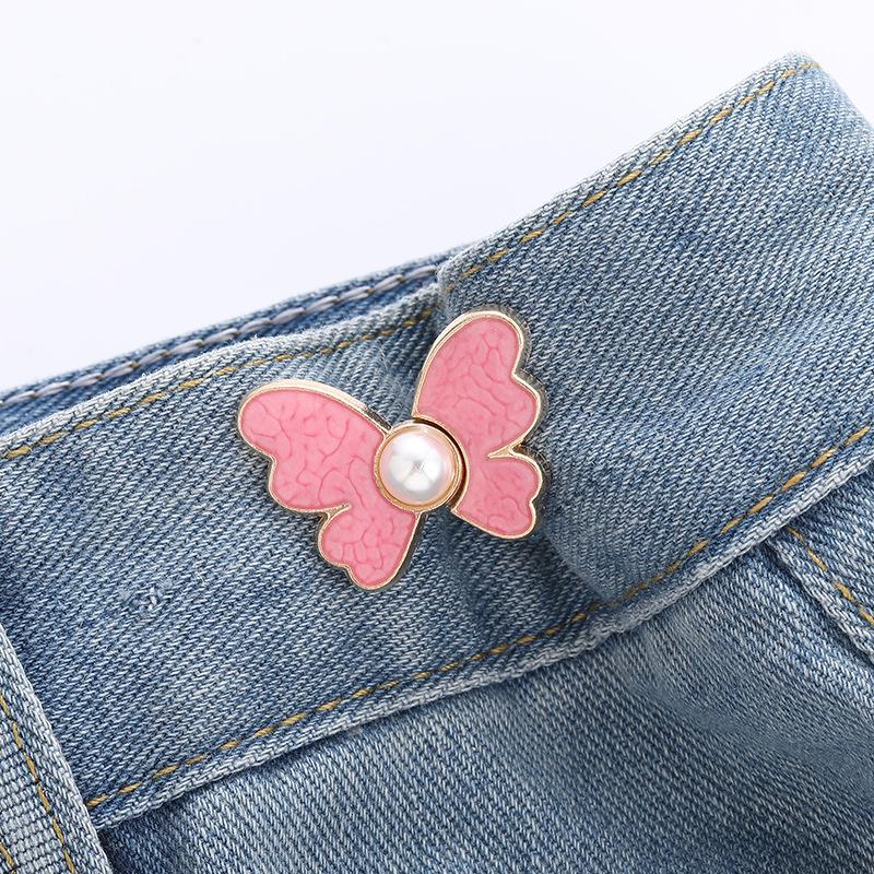Butterfly Adjustable Waist Buckle Button for Jeans - Seamless, Nail-Free, Detachable