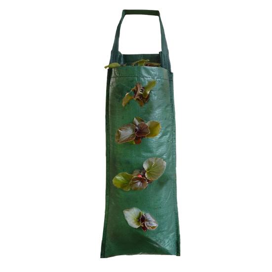 

Hanging Strawberry Grow Bag Upside Down Strawberry Planter Reusable Breathable Plant Grow Bag with 4 6 8 10 Planting Holes for Vegetables And 4 зелёный