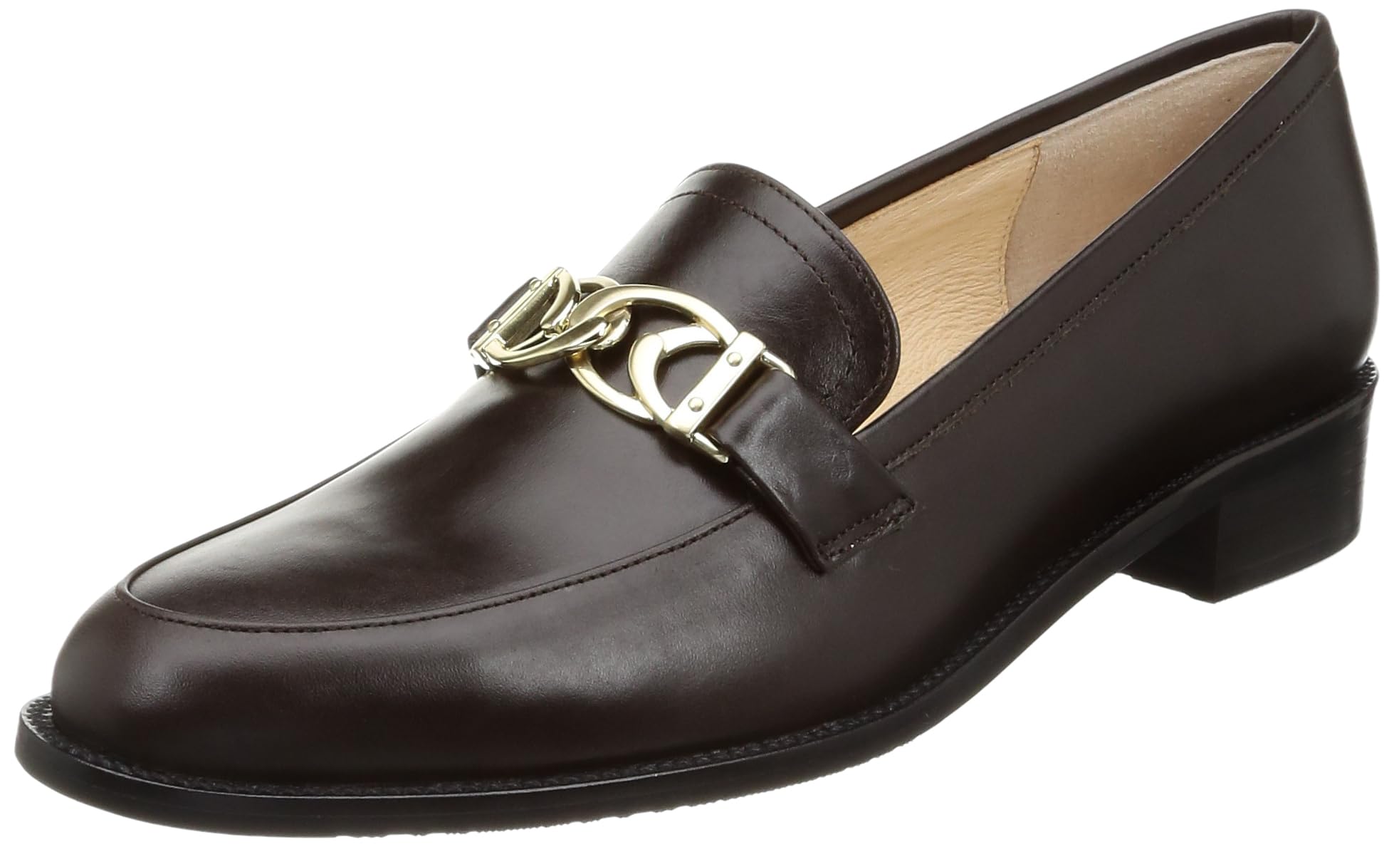 

Carino Women s Calf32093 Loafers, Dark Brown, Size 22.5 cm
