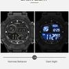 Naviforce Men LCD Watch Ditital Movement Lightweight Silicone Strap 50m Waterproof Calendar Date Alarm Night Pattern Boy Gift Watch NF7131
