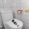 Accessoires Boulons de WC Plastique/Acier Inoxydable Boulons de WC Blanc/Argenté