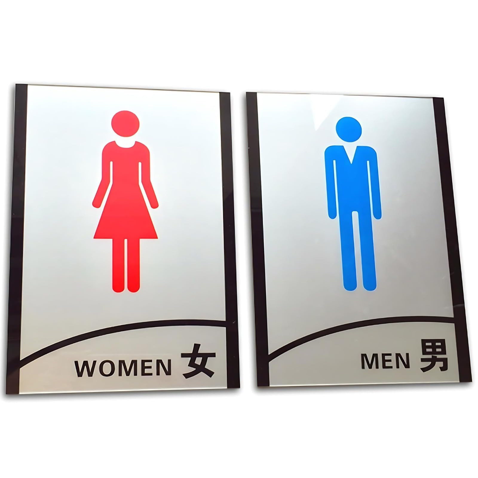 

COLORBIRD Toilet Sign Plates, Pair of Men s and Women s Signs, Toilet Sign, Toilet Plate, Door Plate, Sign Plate
