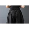 DIMANAF 2026 Plus Size Women New Long Pants Black Floral Loose Trousers Big Size Casual Spring Summer Bottoms Skirts