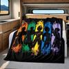1 pièce Couverture en Flanelle avec Impression Son Goku, Haute qualité Toutes Saisons, Décoration de Maison, Chaleur et Confort, Parfait pour les Cadeaux de Noël