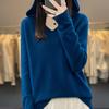 Women's Fall/Winter V-Neck Hooded Pullover Sweatshirt Cropped Knit Sweater