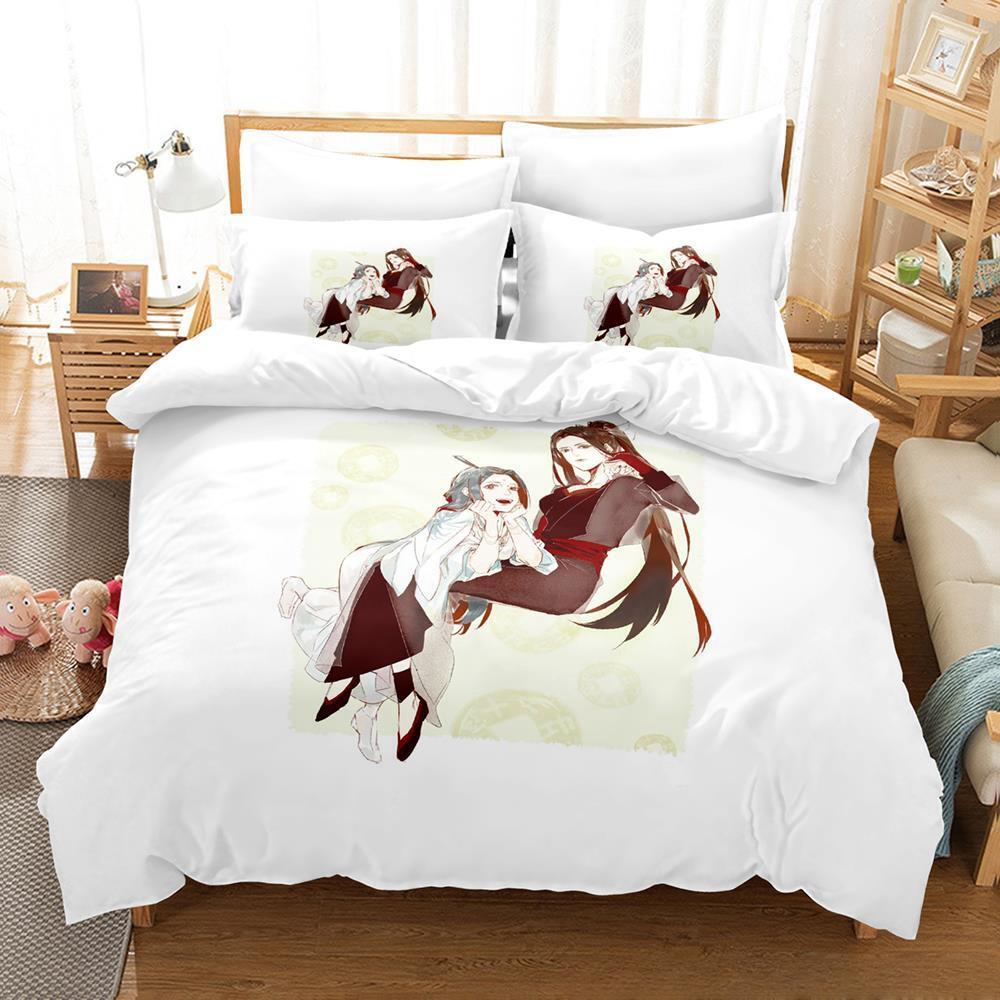 3d Print Heaven Official's Blessing Tian Guan Ci Fu Bedding Set Cartoon Anime Three-piece Set Adult Kid Bedroom Duvet Cover Sets