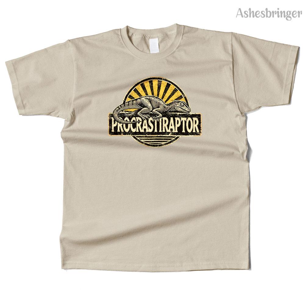 Pánské bavlněné grafické tričko Procrastiraptor Street Casual Style Tričko pro muže a ženy