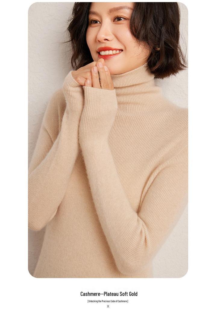 Lekasha Women's Autumn/Winter Striped Cashmere Knit Sweater.