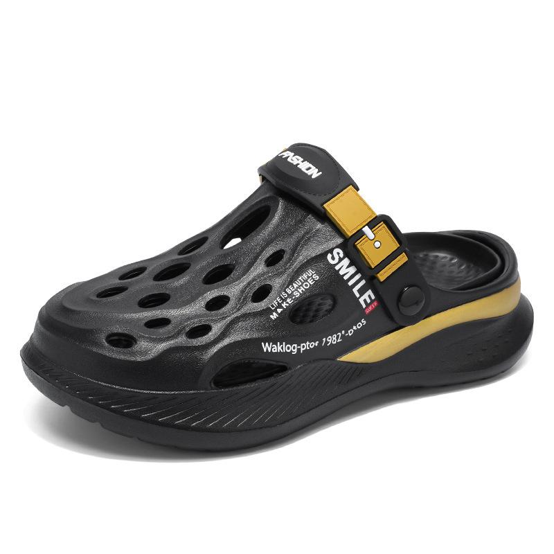 Hole shoes summer new bag head hole shoes large size outside wear thick-soled wading shoes