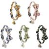 Bowtie Cat Collar with Bell Classic Floral Kitten Collars with Removable Bow Tie Adjustable Collar for Kitty Puppy