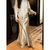 Kumikumi High-Grade Solid Elegant Satin Versatile Skirt Women's Autumn High Waist Slimming Fishtail Skirt Long dress