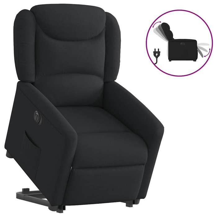 VidaXL Fauteuil inclinable électrique noir tissu 3303216