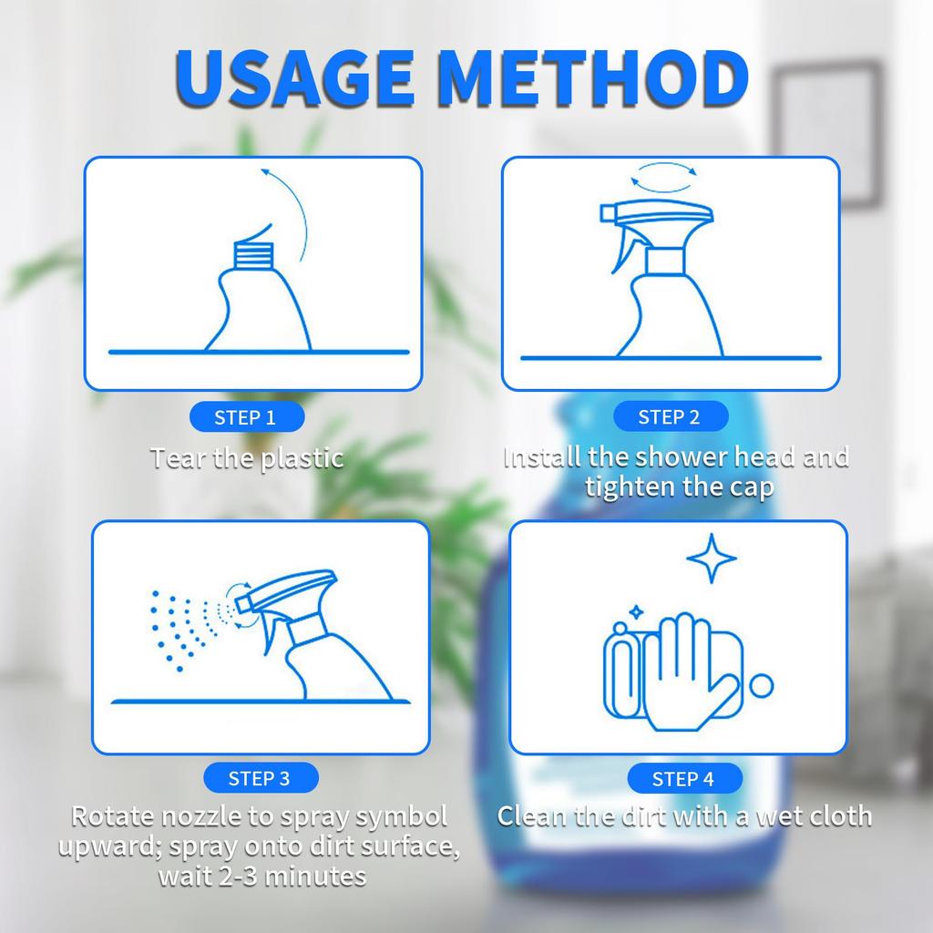 Glass Cleaner Spray,Window Cleaner Spray,Makes Glass Shining and Stunning, for Windows,Mirrors,Indoor and outdoor glass surfaces