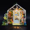 Kit Mini Casa de Bonecas de Madeira DIY Casa de Flores Quebra-Cabeça 3D Montagem Modelo de Construção Sala Quarto Decoração Com Móveis Luz Presentes