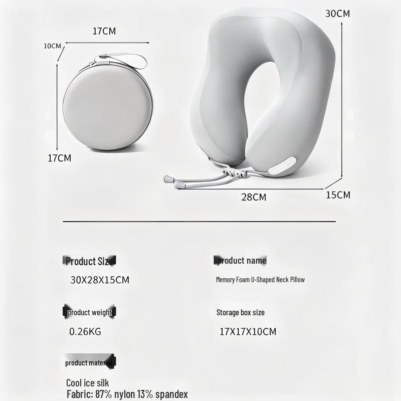 Portable Breathable U-Shaped Neck Pillow for Travel and Office