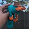3D Printed Articulated Platypus Fidget Toys Dynamic Animals Toy Full Articulated Flexible  Platypus Toys Adults Fidget