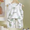 Childrens Summer Tank Top Shorts Set With Breathable Polyester Fabric For Active Kids