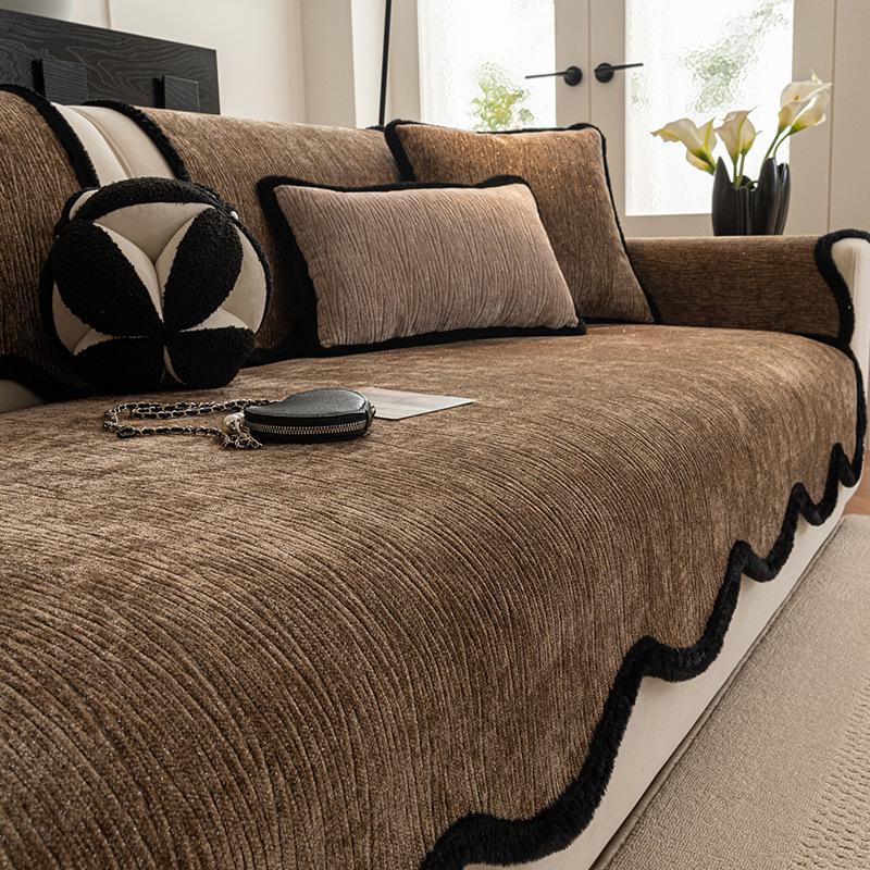 2025 Luxe Non-Slip Chenille Sofa Cover: Thick, High-End, One-Piece Design