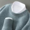 Men's 100% Pure Wool High-Collar Thick Knit Business Pullover Sweater