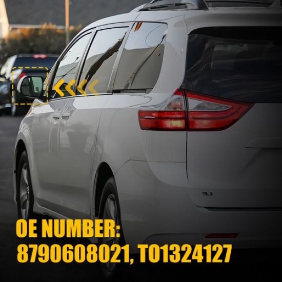 Driver Side Heated Mirror Glass Fit Toyota Sienna 2011- with Backing Plate