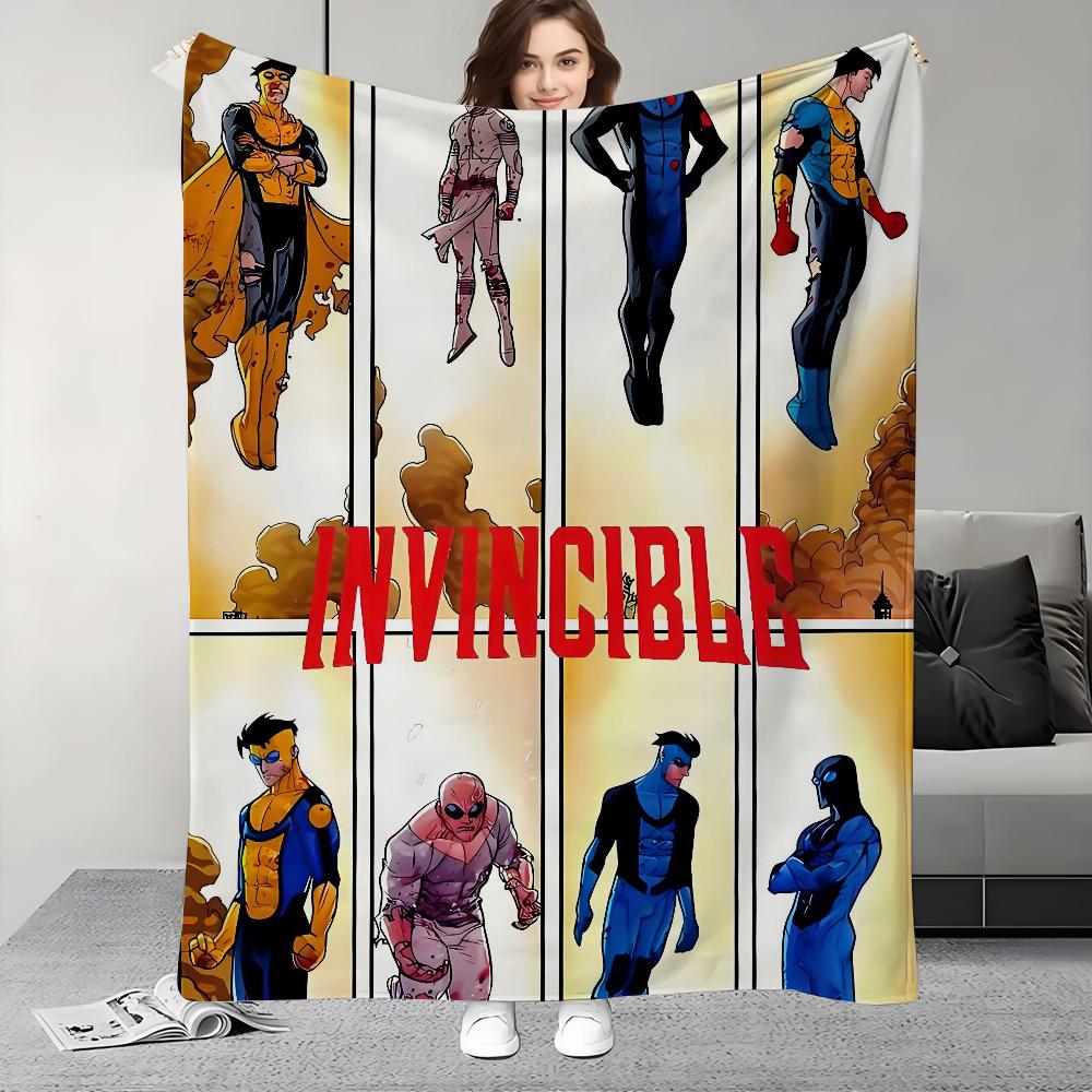 I-lnvincible S-Season 2 Cartoon Blanket Design Lightweight  For Dorms, Naps, Living Room, Office,Sofa,All-Season