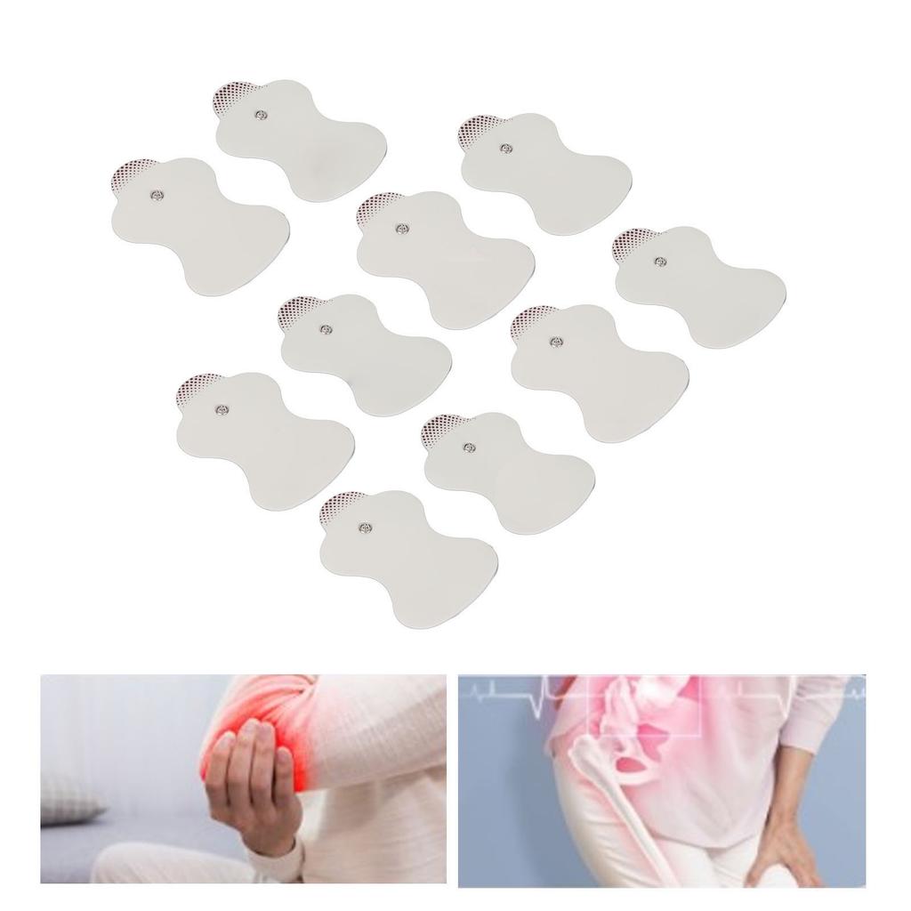 10pcs Self Adhesive Electrode Pad Gourd Shaped Replacement Electrode Patch for Electrotherapy