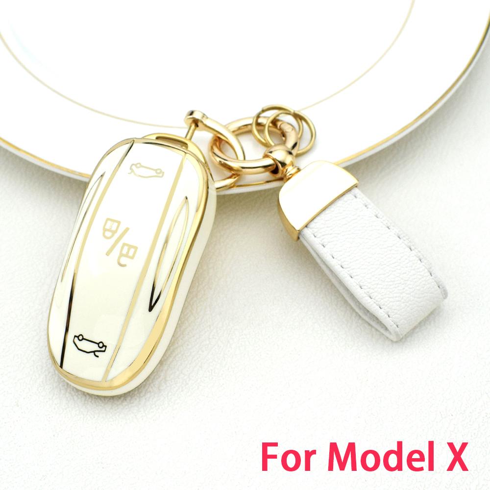 TPU Car Smart Key Case Cover For Tesla Model 3 Model X Model S Model Y Bag Protector Fob Band Shell Holder Keychain Accessories