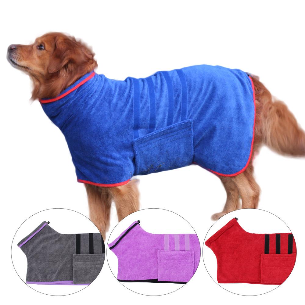 Ultra-Absorbent Dog Bathrobe - Microfiber Towel for Large Dogs