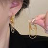 Metal Tassel Geometric Earrings for Women Girls Temperament Elegant Wedding Party Jewelry Accessories Gifts