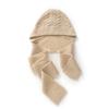 % Cashmere integrated thickened warm hat men's and women's cashmere one-piece scarf hat