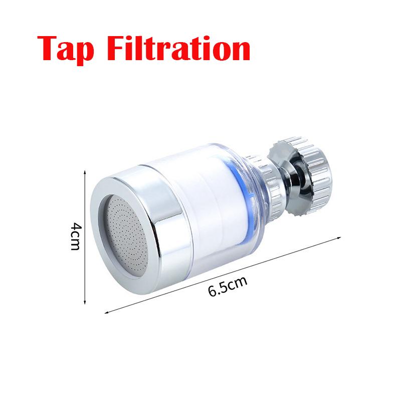 

360°Rotating Faucet Filter Kitchen Element Faucet Water Purifier Filter Shower Remove Chlorine Heavy Metal Filtered Purification белый