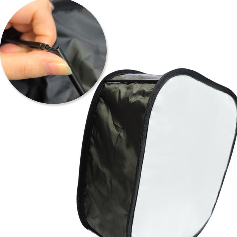 41CM LED Portable Photography Softbox with Black & Red Edge, Lightweight Honeycomb Reflector