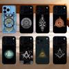 Freemasonry Symbol Phone Case Silicone Black Soft For IPhone 17,16,15,14,13,12,11,SE,Plus Pro Max